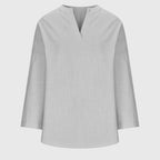 Eglantine | Tunic Shirt with V-Neck and Long Sleeves for Women