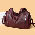 Audra | Zip-Up Leather Hobo Bag for Women