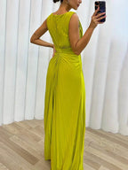Armelle | Wedding Guest Pleated Maxi Dress for Women