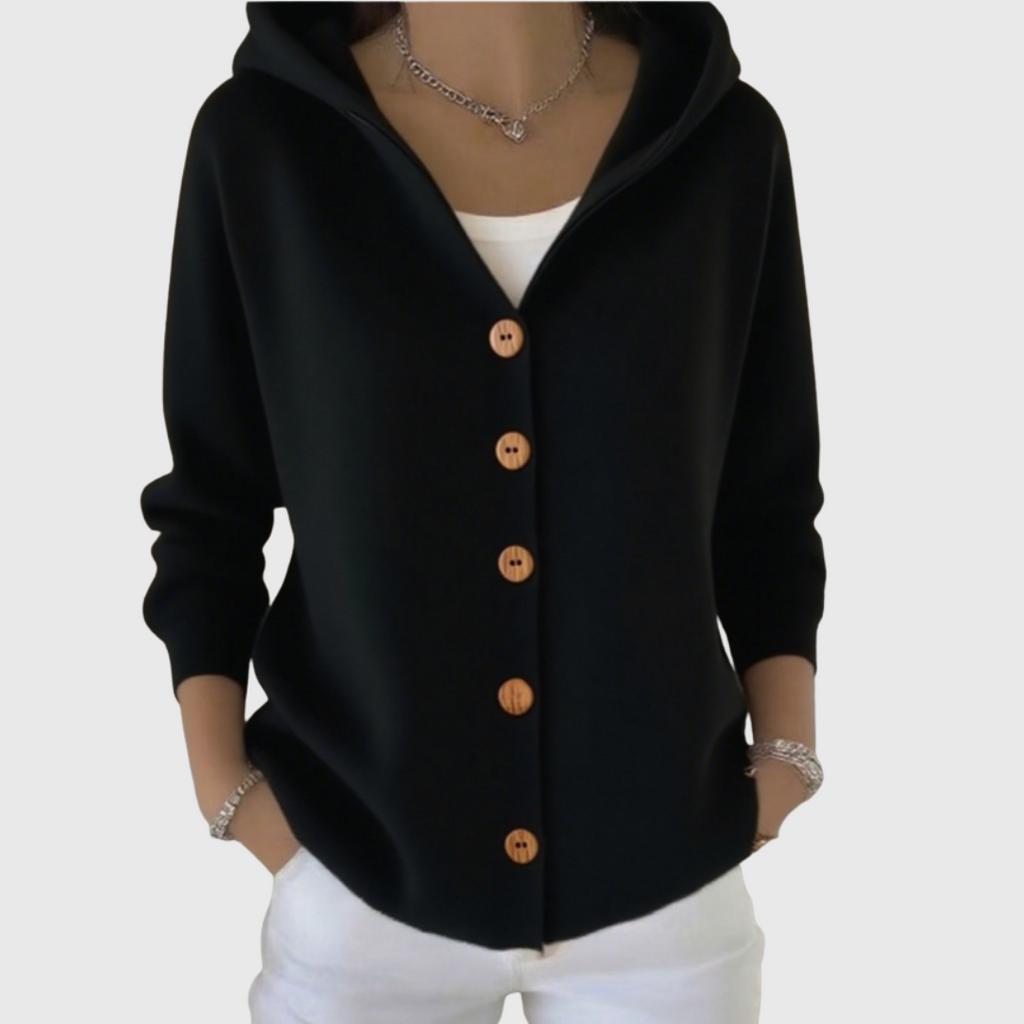 Pippa | Button-Up Hooded Cardigan for Women