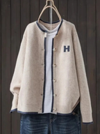 Larisa | Button-Down Ribbed Knit Cardigan for Women