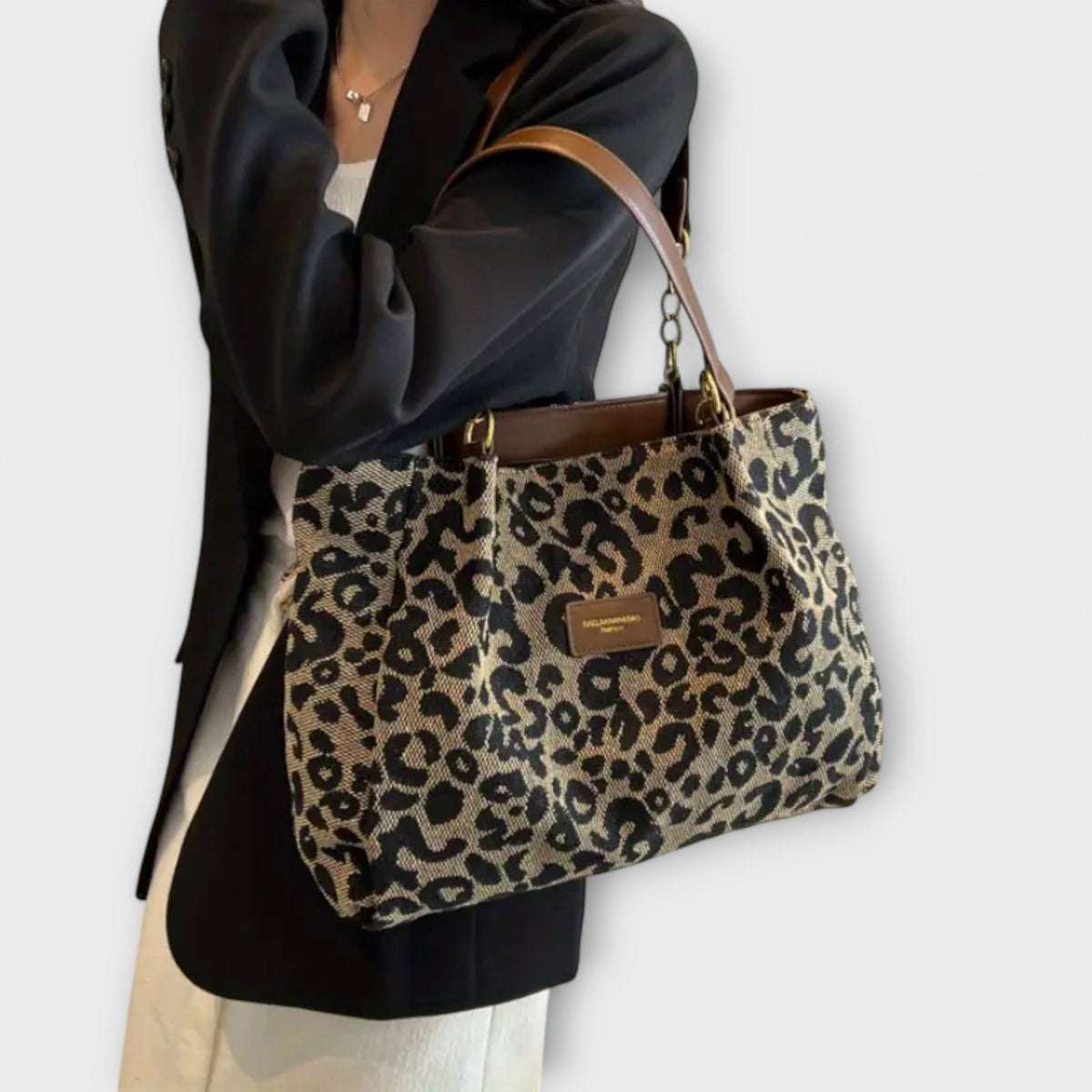 Fantine | Leopard Canvas Tote for Women
