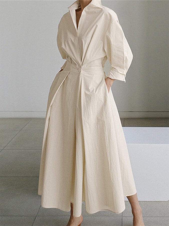Eden | Wrap Waist Maxi Shirt Dress for Women