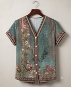 Hailey | Button-Down V-Neck Floral Blouse for Women