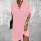 Esra | V-Neck Wrap Midi Dress for Women