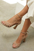 Emerald | Ankle Strap Peep Toe Block Heel Sandals for Women