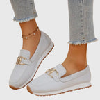 Agusta | Woven Loafers with Metal Hardware for Women