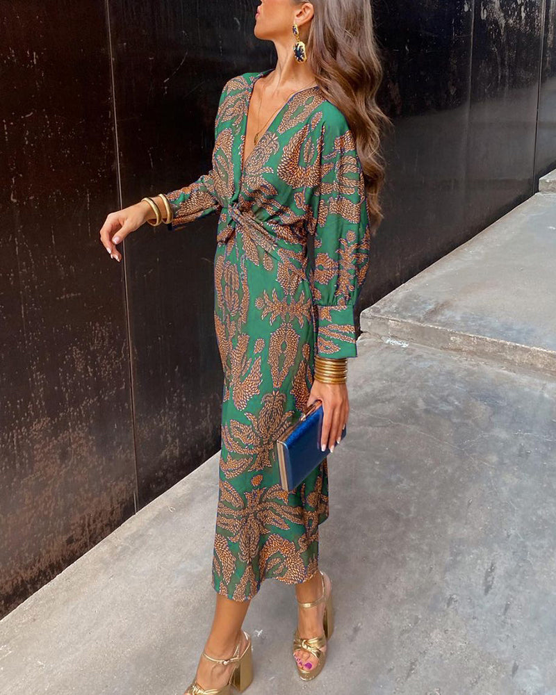 Jasmine | V-Neck A-Line Maxi Dress for Women