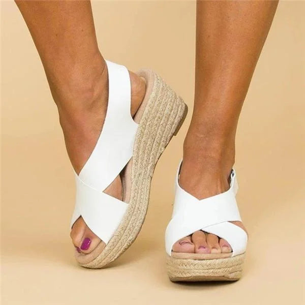 Cherie | Platform Open Toe Espadrille Sandals for Women