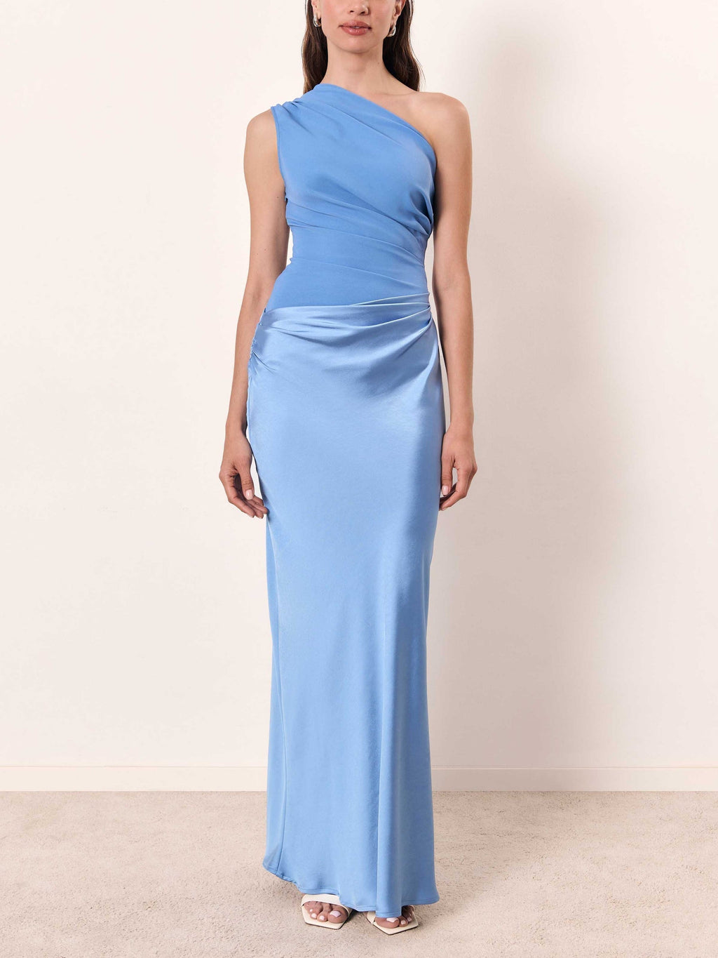 Anita | One-Shoulder Pleated Maxi Dress for Women