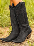 Amaris | Studded Knee-High Cowboy Boots for Women
