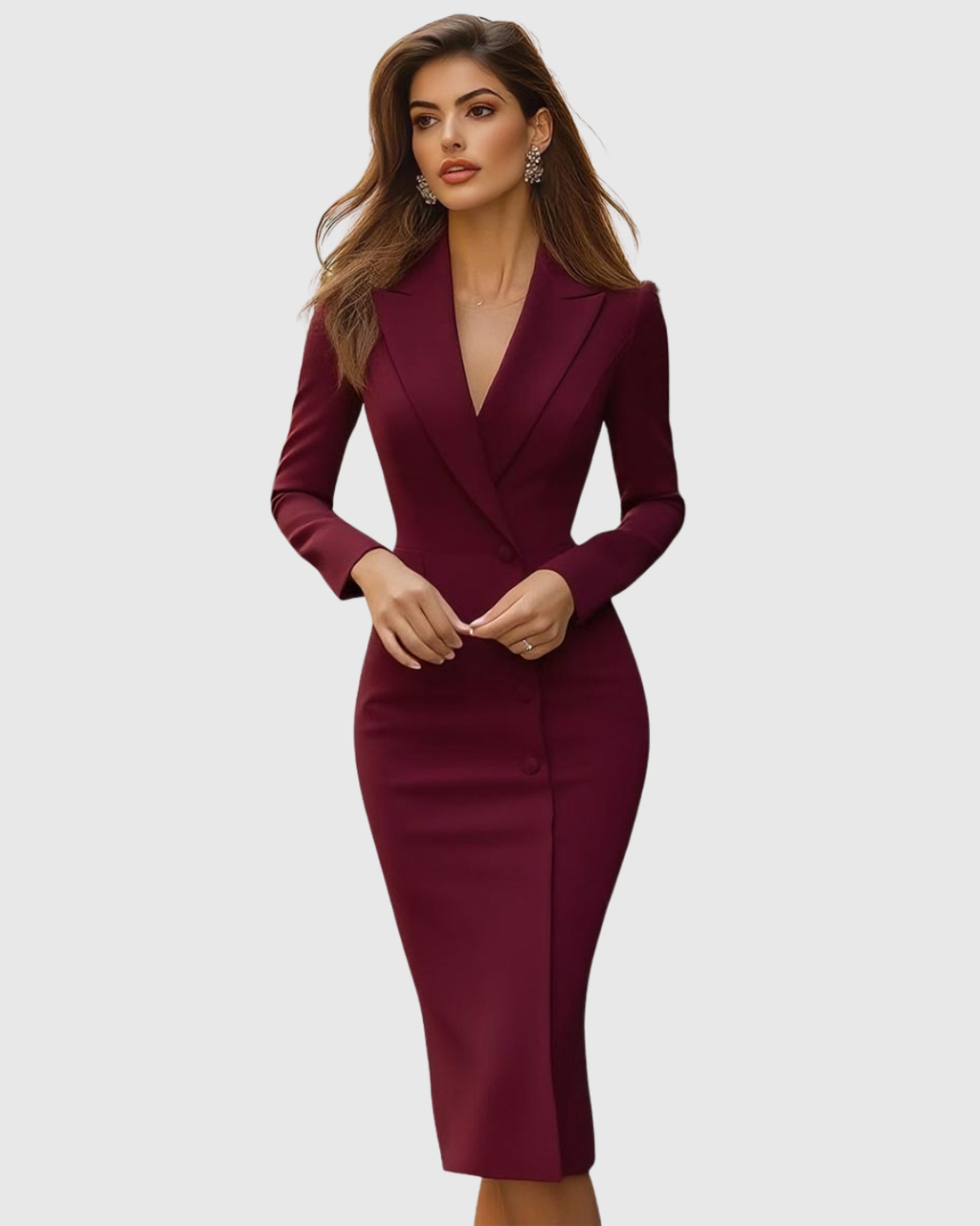 Hayley | Double-Breasted Midi Dress for Women