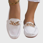 Melissa | Leather Loafers with Chain Detail for Women