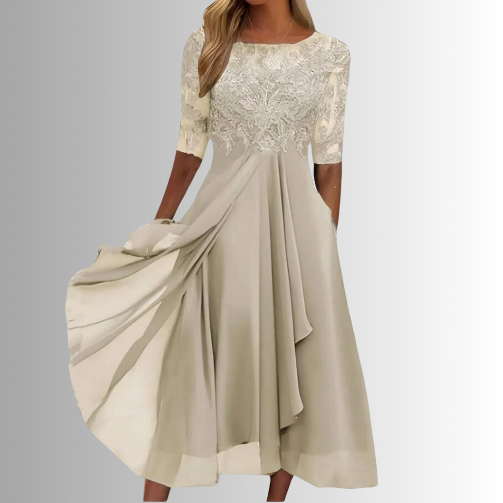 Naya | Lace A-Line Midi Dress for Women
