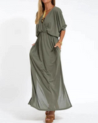 Denise | Maxi Dress with Short Sleeves for Women