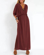 Denise | Maxi Dress with Short Sleeves for Women