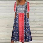 Alaia | Boho Print A-Line Midi Dress for Women