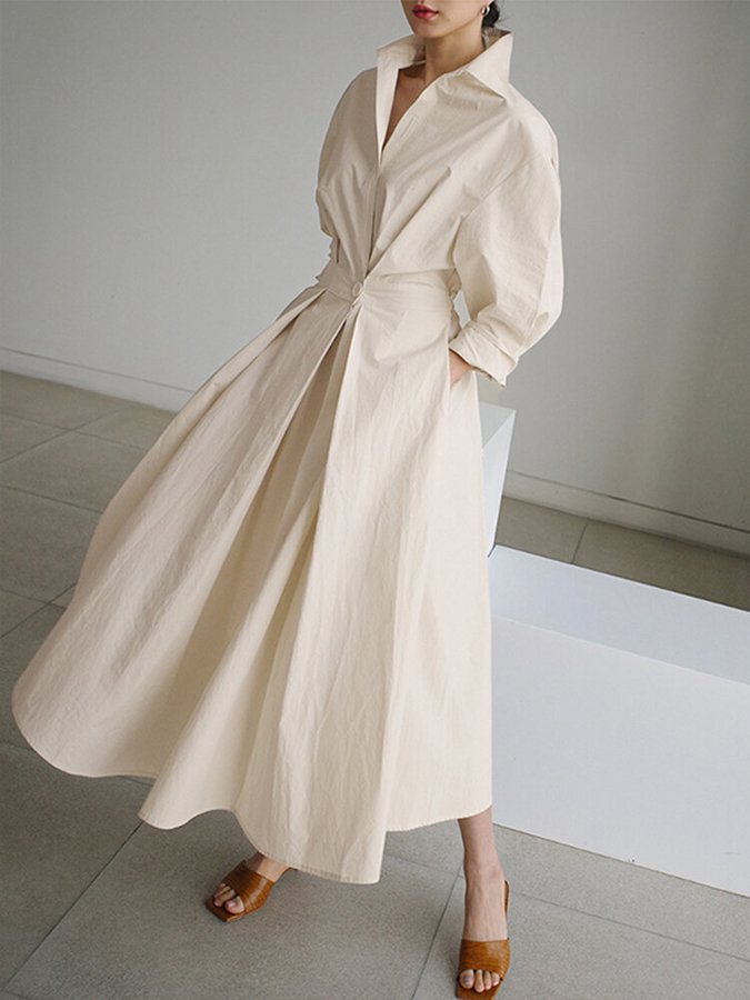 Eden | Wrap Waist Maxi Shirt Dress for Women