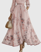 Godiva | Pleated Maxi Dress with V-Neck for Women