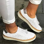 Isabelle | Perforated Suede Slip-On Loafers for Women