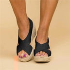 Cherie | Platform Open Toe Espadrille Sandals for Women