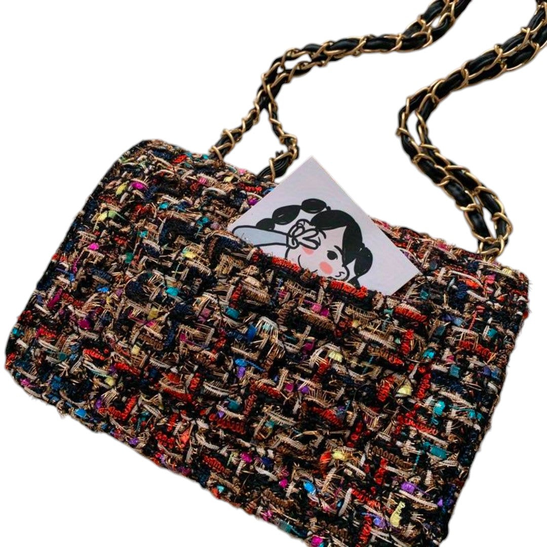 Cecilia | Tweed Chain Shoulder Bag for Women