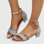 Everild | Block Heel Sandals with Ankle Strap for Women
