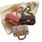 Cecilia | Tweed Chain Shoulder Bag for Women