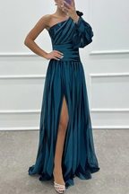 Cordelia | Striped Wedding Guest One-Shoulder Maxi Dress for Women