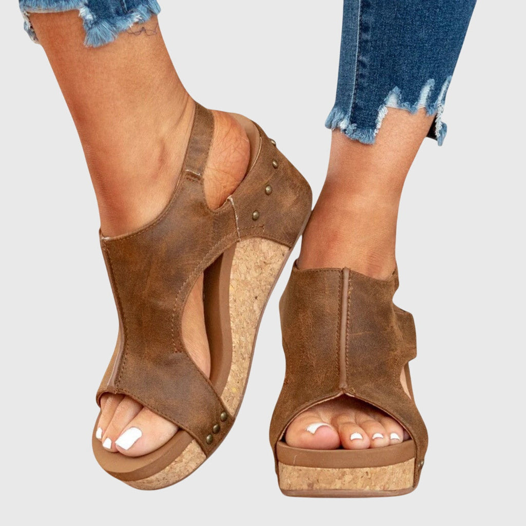 Endellion | Platform Sandals with Open Toe for Women