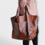 Urania | Oversized Leather Weekender Bag for Women