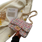 Cecilia | Tweed Chain Shoulder Bag for Women