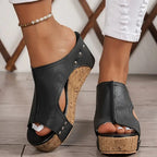 Annalise | Platform Wedge Open Toe Sandals for Women
