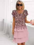 Mia | Pleated A-Line Floral Dress for Women