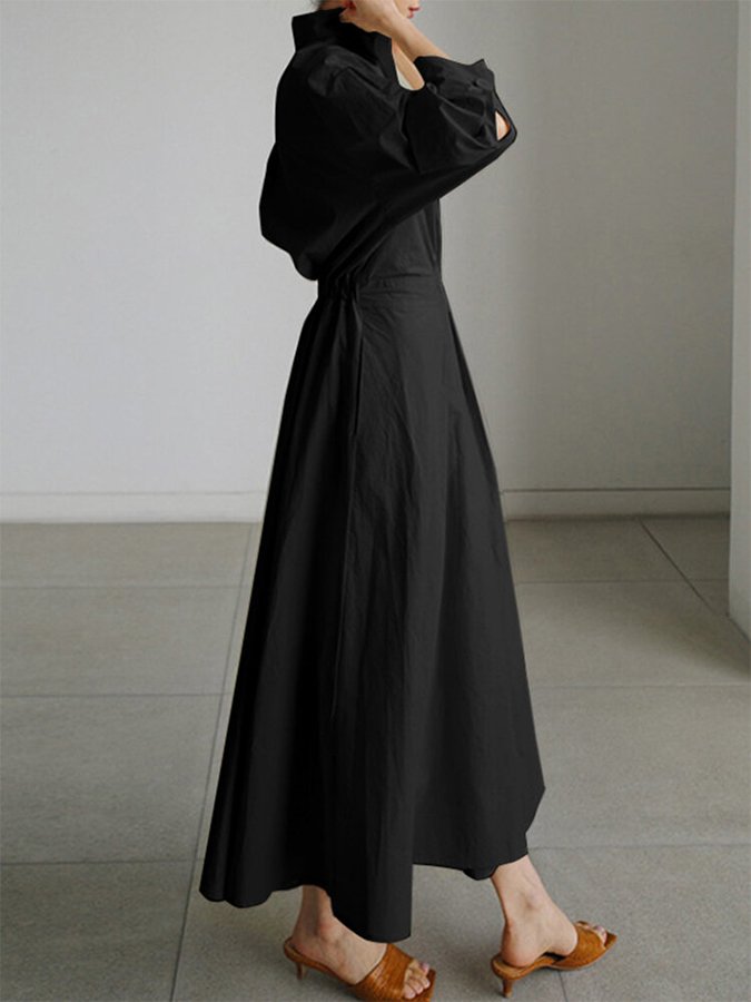 Eden | Wrap Waist Maxi Shirt Dress for Women