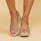 Cherie | Platform Open Toe Espadrille Sandals for Women