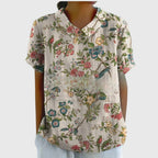 Jenna | V-Neck Short Sleeve Floral Blouse for Women