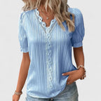 Indy | V-Neck Short Sleeve Blouse for Women