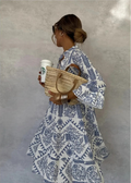 Winnie | Oversized Printed Midi Shirt Dress for Women