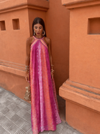 Alvina | Wedding Guest Halterneck Maxi Dress for Women