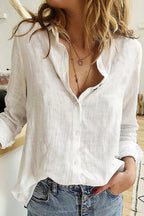 Linen Button-Down Blouse for Women