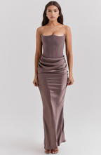 Aletheia | Wedding Guest Strapless Maxi Dress for Women