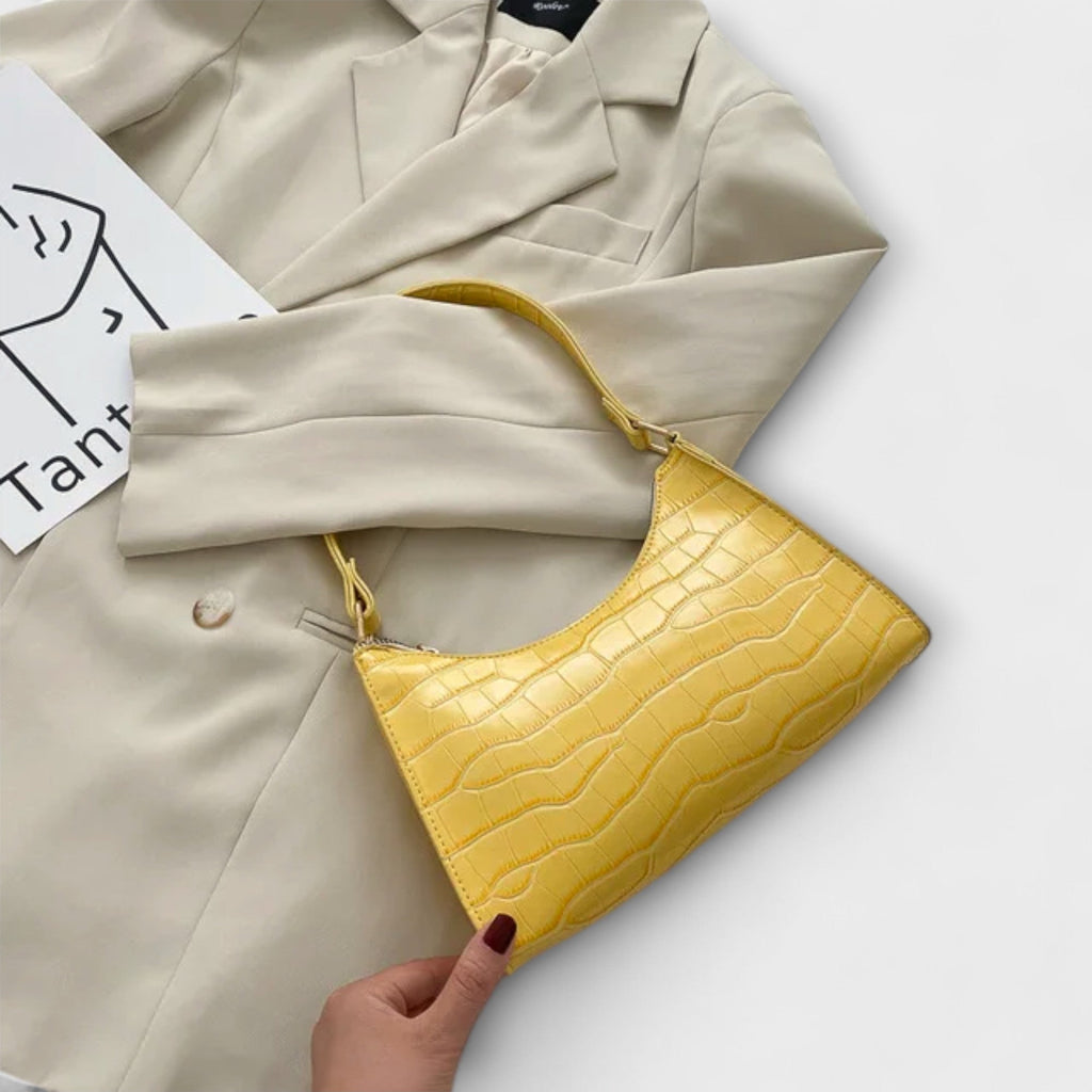 Nia | Shiny Crocodile Embossed Shoulder Bag for Women