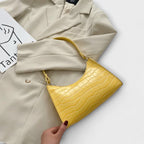 Nia | Shiny Crocodile Embossed Shoulder Bag for Women
