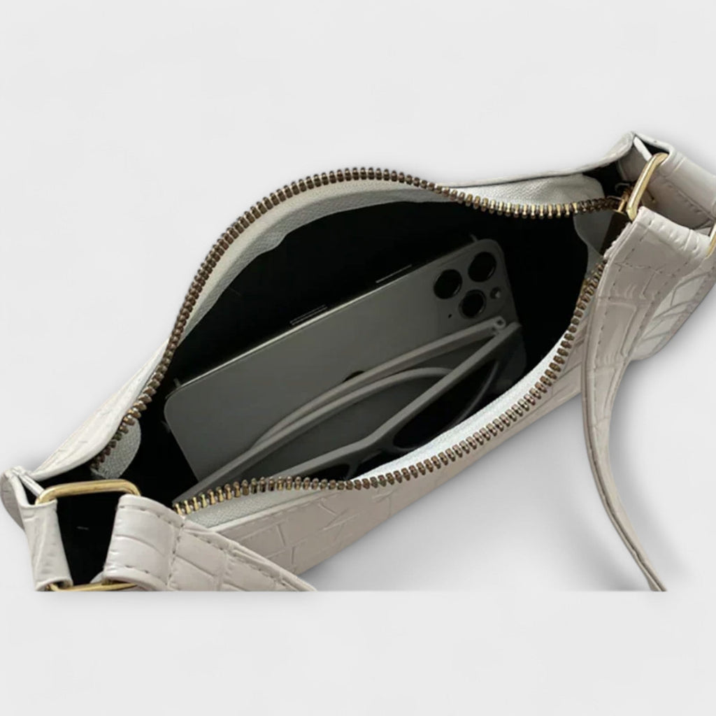 Nia | Shiny Crocodile Embossed Shoulder Bag for Women