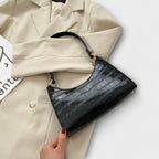 Nia | Shiny Crocodile Embossed Shoulder Bag for Women