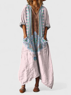 Emily | V-Neck Front Pocket Maxi Dress for Women