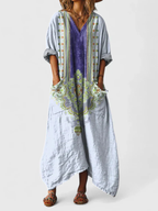 Emily | V-Neck Front Pocket Maxi Dress for Women