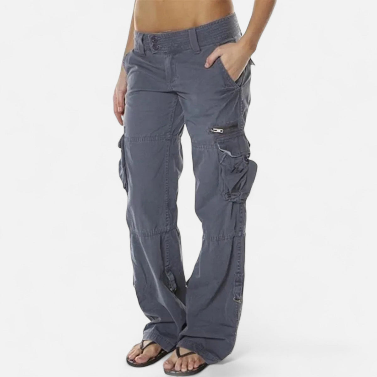 Straight Leg Cargo Pants for Women