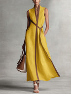 Isabella | Wrap Maxi Dress with V-Neck for Women